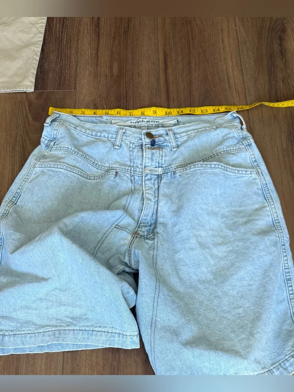 Vintage Girbaud Denim Shorts USA Made 32 Light Wash 90s Men